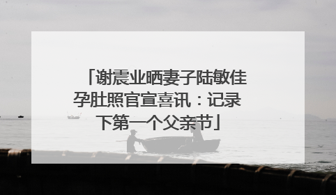 谢震业晒妻子陆敏佳孕肚照官宣喜讯：记录下第一个父亲节