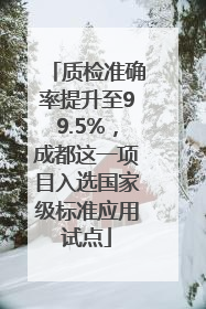 质检准确率提升至99.5%，成都这一项目入选国家级标准应用试点
