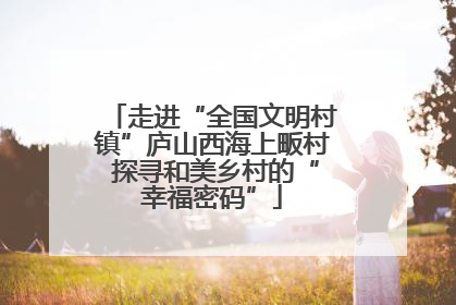 走进“全国文明村镇”庐山西海上畈村 探寻和美乡村的“幸福密码”