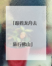 跟着龙舟去旅行佛山