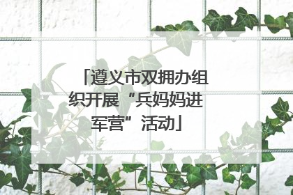 遵义市双拥办组织开展“兵妈妈进军营”活动