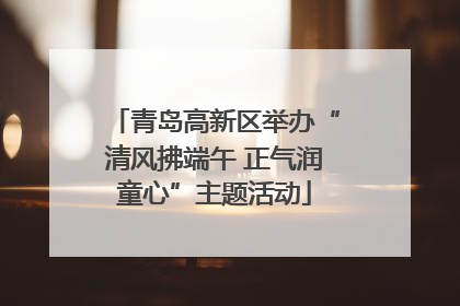 青岛高新区举办“清风拂端午 正气润童心”主题活动