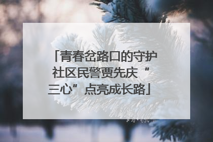 青春岔路口的守护 社区民警贾先庆“三心”点亮成长路