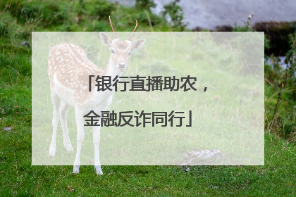 银行直播助农，金融反诈同行
