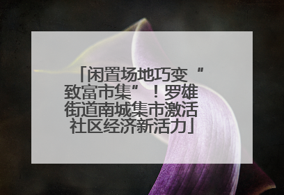 闲置场地巧变“致富市集”！罗雄街道南城集市激活社区经济新活力