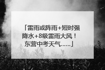 雷雨或阵雨+短时强降水+8级雷雨大风！东营中考天气……