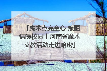 魔术点亮童心 豫疆情暖校园丨河南省魔术支教活动走进哈密