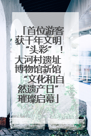 首位游客获千年文明“头彩”！大河村遗址博物馆新馆“文化和自然遗产日”璀璨启幕