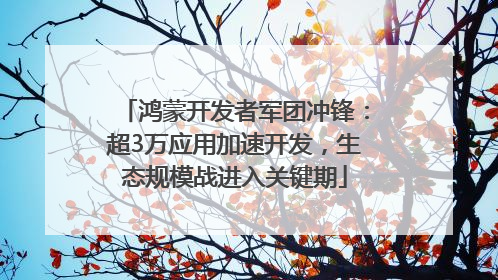 鸿蒙开发者军团冲锋：超3万应用加速开发，生态规模战进入关键期