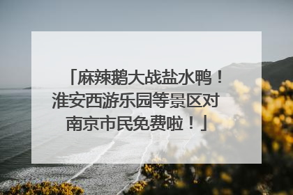 麻辣鹅大战盐水鸭！淮安西游乐园等景区对南京市民免费啦！
