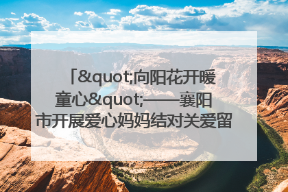 "向阳花开暖童心"——襄阳市开展爱心妈妈结对关爱留守困境儿童庆"六一"活动