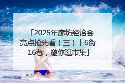 2025年廊坊经洽会亮点抢先看（三）丨6街16巷，邀你逛市集