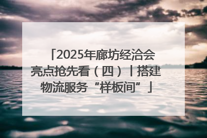2025年廊坊经洽会亮点抢先看（四）丨搭建物流服务“样板间”