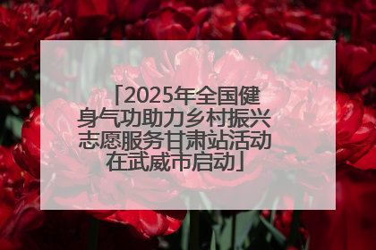 2025年全国健身气功助力乡村振兴志愿服务甘肃站活动在武威市启动
