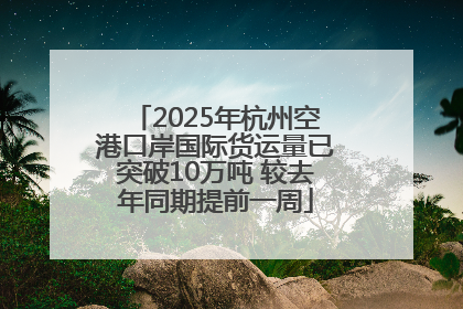 2025年杭州空港口岸国际货运量已突破10万吨 较去年同期提前一周
