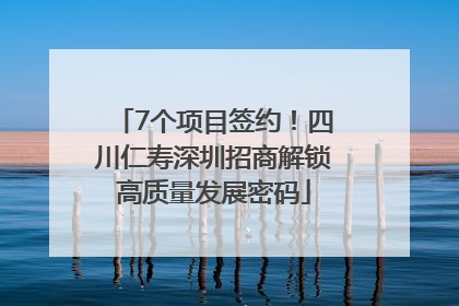 7个项目签约！四川仁寿深圳招商解锁高质量发展密码
