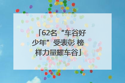 62名“车谷好少年”受表彰 榜样力量耀车谷