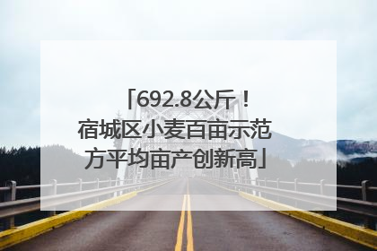692.8公斤！宿城区小麦百亩示范方平均亩产创新高
