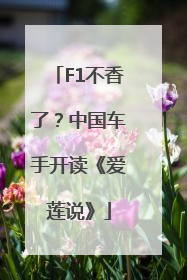 F1不香了？中国车手开读《爱莲说》