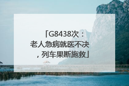 G8438次：老人急病就医不决，列车果断施救